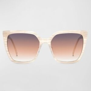 Kate Spade New York Marlowe acetate square sunglasses - Beige